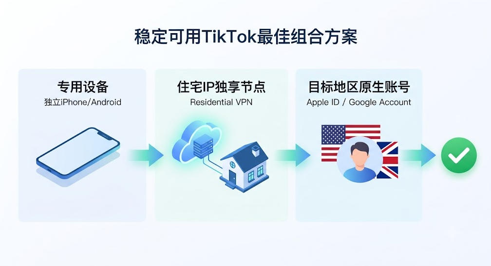 TikTok稳定使用的最佳设备网络账号搭配方案